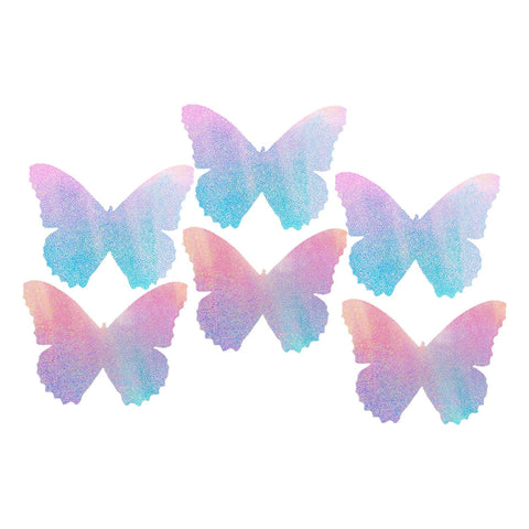 Tinky's Revenge Pink Blue Holographic Butterfly Kisses Body Stickers 6PK