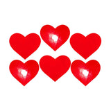 Vixen Red Wet Vinyl Heart U Body Stickers 6PK