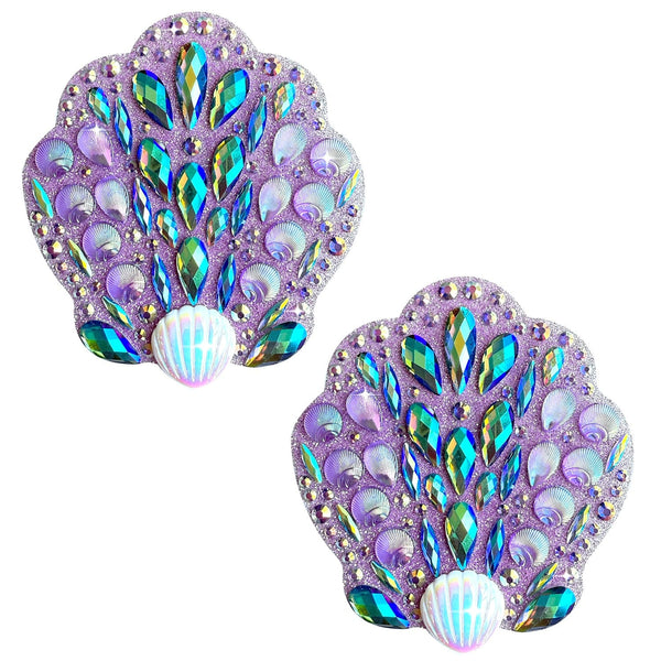 Ariel's Ocean Pearl Crystal Jewel Nipple Cover Pasties