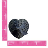 Wicked Saintz Black Crystal Heart Reusable Silicone Nipple Cover Pasties