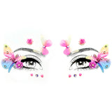 3D Butterfly Bloom Crystal Face Stickers
