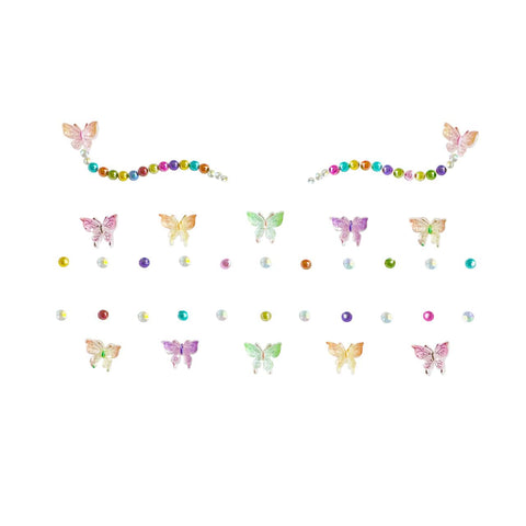 Delicate Beautiful Butterfly Crystal Face Jewels