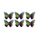 Dark Descent Grey Holograhic Butterfly Body Stickers 6PK