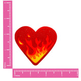 BurningLove Glitter Flame Heart Nipple Cover Pasties