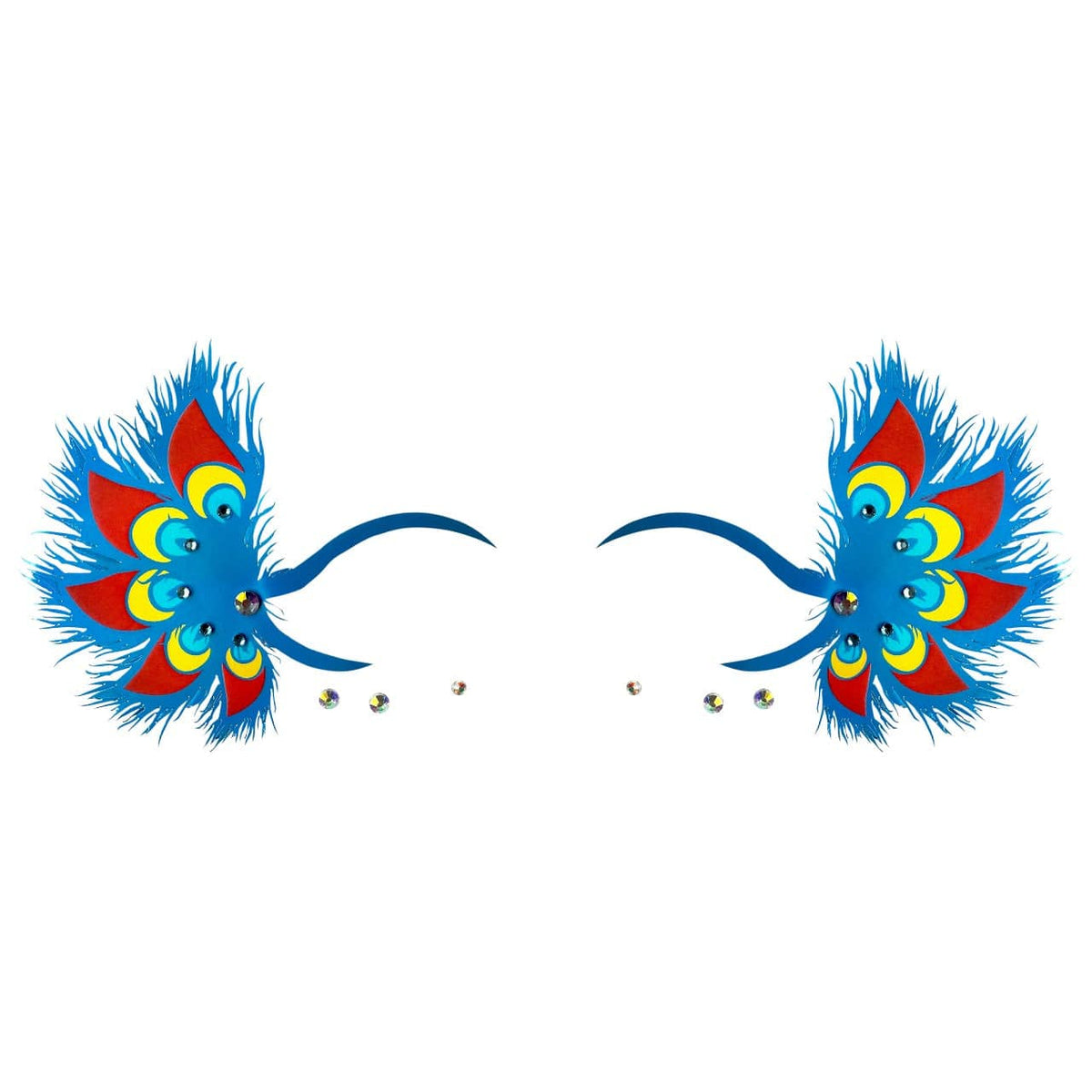 Image showing Mystic Peacock Wings Holographic Face Sticker