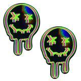 Super UV Trippy Face Neon Nipple Cover Pasties