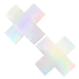 Liquid Party Pure White Holographic X Factor Nipple Cover Pasties