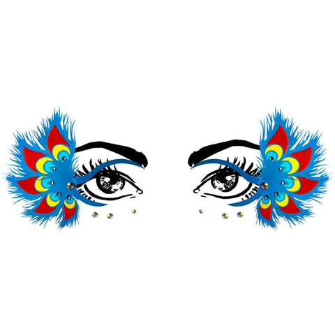 Image showing Mystic Peacock Wings Holographic Face Sticker