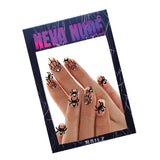 Night Crawling Spider & Web Glitter Nail Stickers
