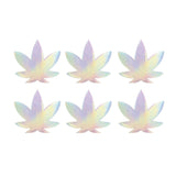 Care Bare Stare Holographic Dope AF Weed Leaf Small Body Stickers 6PK