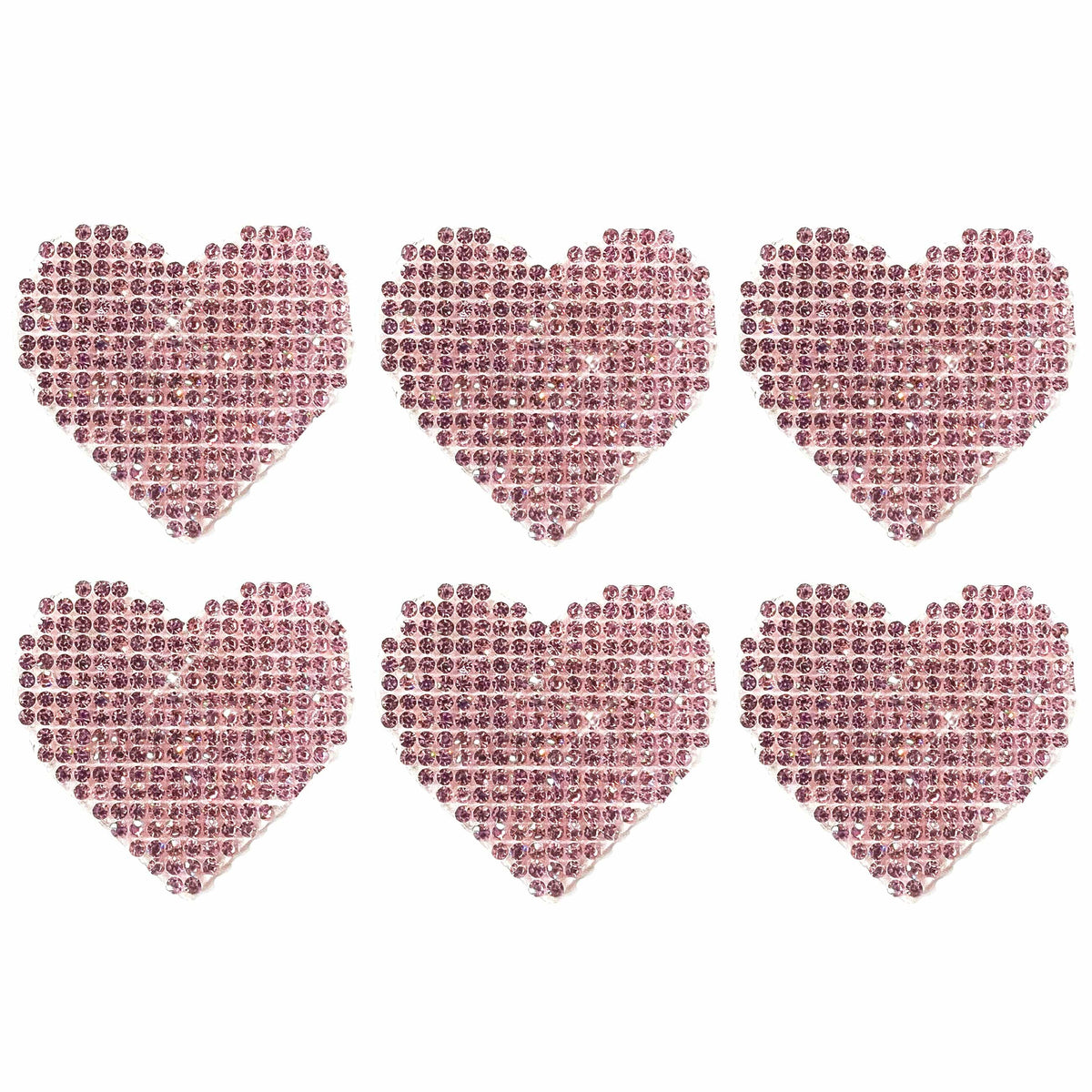 Pink Razzle Dazzle Crystal Jewel Sparkle I Heart U Body Stickers 6PK