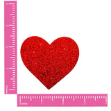 Ravish Me Red Glitter I Heart U Nipple Cover Pasties