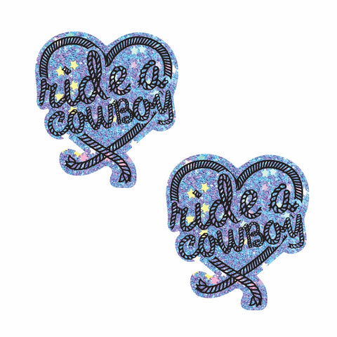 Ride A CowBoy Purple Cotton Candy UV Nipple Cover Pasties