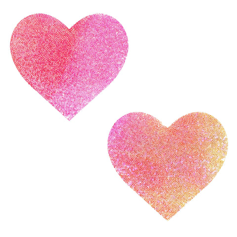 Sherbet LollyPop Shimmer UV Neon Tie Dye  I Heart U Nipple Cover Pasties