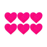 Super Sparkle Watermelly Pink Blacklight Glitter I Heart U Small Body Stickers 6PK