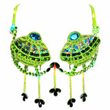 UFO Neon Green Light Up UV Carnival Bra