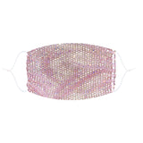 Honey Rose Gold Pink Crystal Mesh Jewel Face Mask