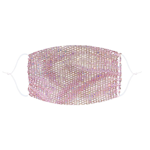 Honey Rose Gold Pink Crystal Mesh Jewel Face Mask
