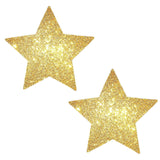 Gold Fairy Dust Glitter Starry Nights Pasties, Star Pasties - NevaNude