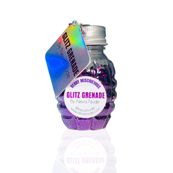 Berry Mischievous Cosmetic Glitter Glitz Grenade Keychain in Aloe Gel