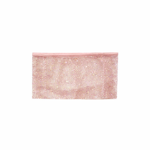 $$$ Honey Rose Gold Pink Mesh Jewel Top