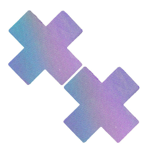 Holographic rave Purple Pasties, Neva Nude