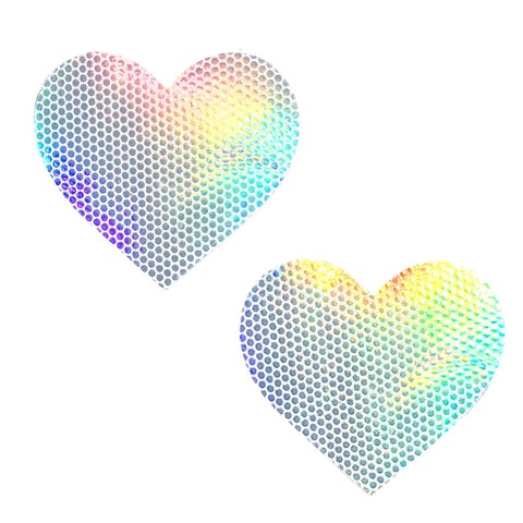 White holographic nipple pasties, Neva Nude