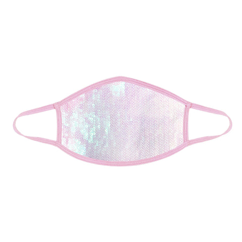 Ballet Sorbet Pearl White Pink Sequin Sparkle Face Mask