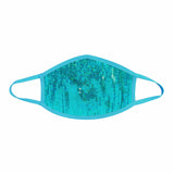 Mahi Mahi Blue Sequin Sparkle Face Mask Pastie and Pantie Lingerie Set