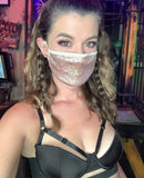 Bubbly Feels Nude Champagne Sequin Sparkle Face Mask