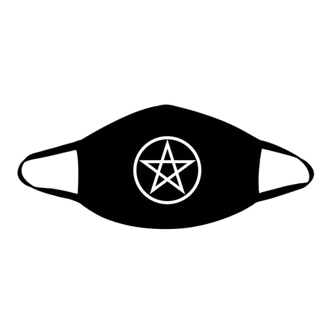 Reflective Wicca Halloween Black Face Mask