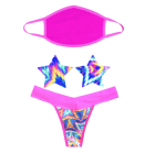 Pinktricity Neon UV Face Mask and Naughty Knix Set