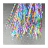 Rainbow Custard Puff Multicolor Sparkle Tinsel Hair Extension Clips 3 PK