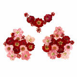 Harvest Moondancer Red Real Dried Pressed Flower Nipple Cover Pasties