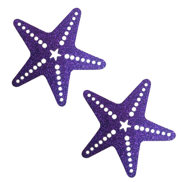 Purple Rain Glitter Sexy Starfish Nipple Cover Pasties