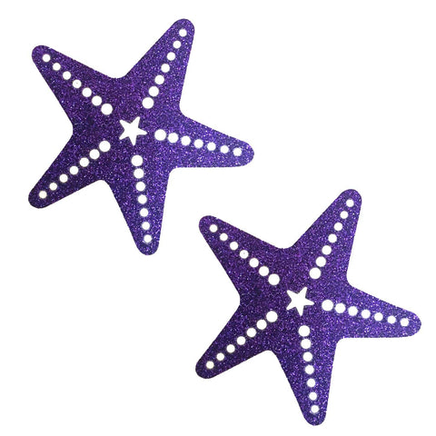 Purple Rain Glitter Starfish Pasties, Neva Nude