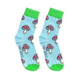 Shrooming Around Blue & Green Cotton Soxi Woxies