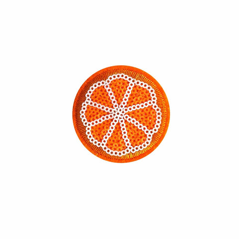 sequin orange iron on patch sticker, FabStix
