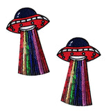 UFO sequin nipple pasties, Neva Nude