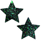 green glitter pasties, Neva Nude