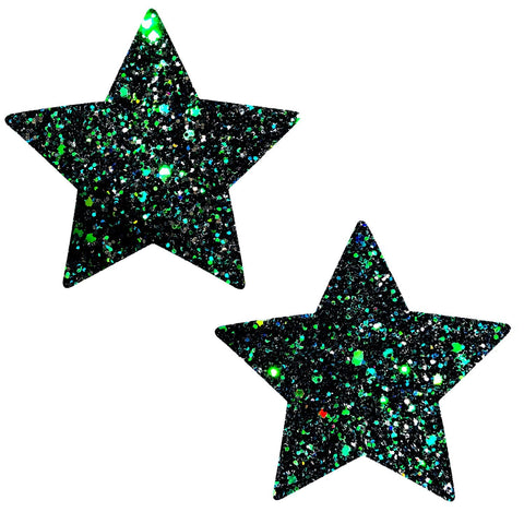 green glitter pasties, Neva Nude