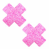 Super Sparkle Hubba Bubba Pink Blacklight Glitter X Factor Nipple Cover Pasties