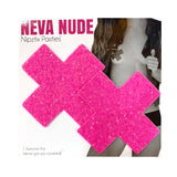 Super Sparkle Watermelly Pink Blacklight Glitter X Factor Nipple Cover Pasties