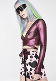 Alice Down The Rabbit Hole Pink Glitter UV Shroom Nipztix Pasties