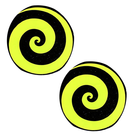 Yellow spiral nipple pasties, Neva Nude