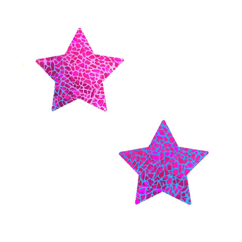 Eragon Pink Holographic Blacklight Starry Nights Body Stickers 6PK
