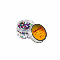 Alternate view of the pastel iridescent loose face crystals for festivals