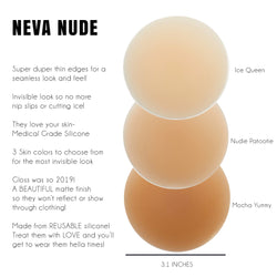 Mocha Yummy Skin INVISIBLE REUSABLE Silicone Nipple Cover Pasties