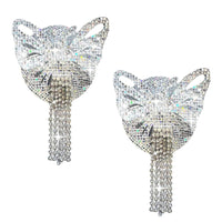 The holographic crystal butterfly silicone nipple pasties design with its colors and finish clearly visible