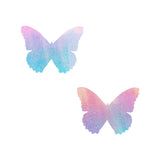 Tinky's Revenge Pink Blue Holographic Butterfly Kisses Body Stickers 6PK